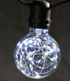 G125 Plastic Globe Bulb with Fairy Lights Inside (Option: White)