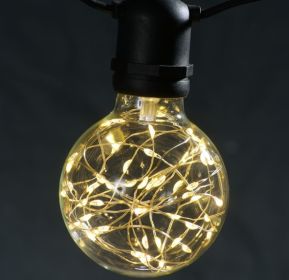 G125 Plastic Globe Bulb with Fairy Lights Inside (Option: Warm White)