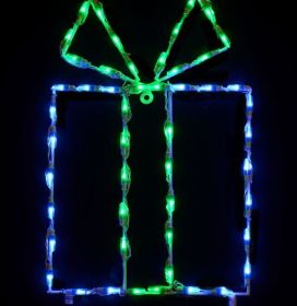 LED Gift Box (Option: Blue box/Green bow)