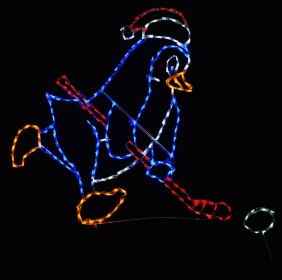 LED Hockey Penguin w/ Puck (Option: Right Facing)