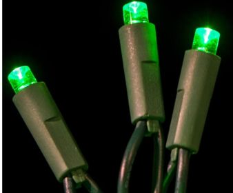 LED Concave Light Set, 4" Spacing Two Wire (Option: Green)