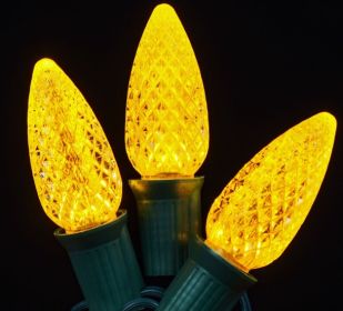 LED C9 Faceted Bulb (Option: Gold)