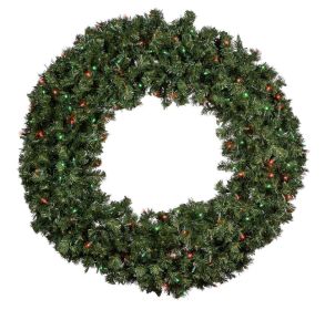 LED 48" Sierra Wreath w/ Concave Lights (Option: Red/Green)