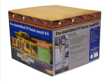 Pre-Assembled C9 Quick Install Kit with C9 Bulbs (Alternating every 2 Bulbs) (Option: Red and Green)