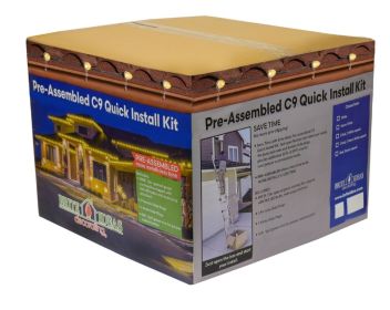 Pre-Assembled C9 Quick Install Kit with C9 Bulbs (Option: White)