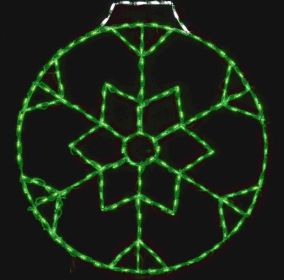 LED Snowflake Ornament 36" (Option: Green)