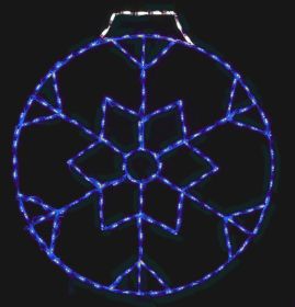 LED Snowflake Ornament 36" (Option: Blue)