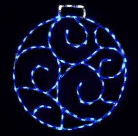 LED Scroll Ornament Small (Option: Blue)