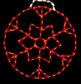 LED Snowflake Ornament Small (Option: Red)